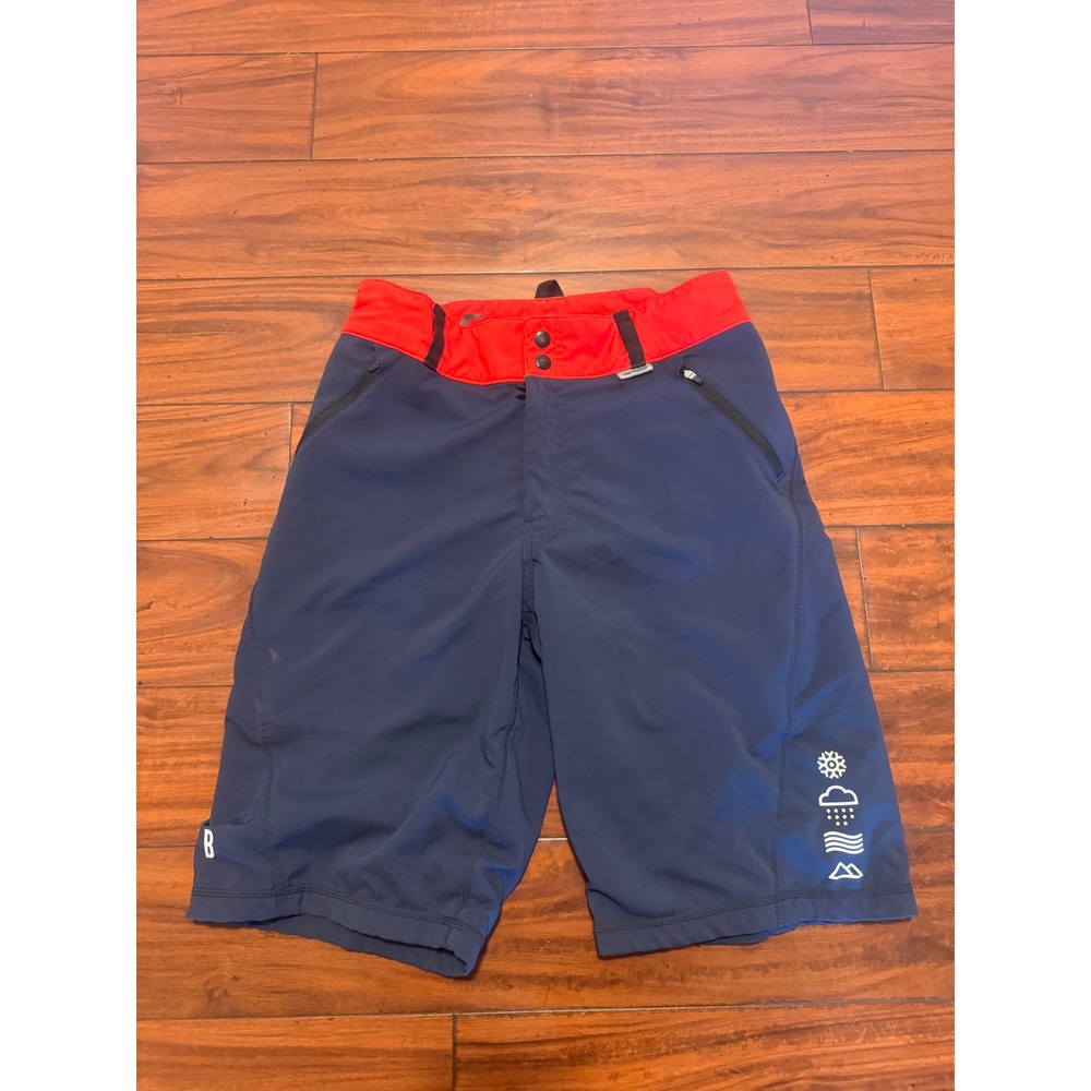Fasthouse MTB Shorts Navy Blue Red Mens Size 28